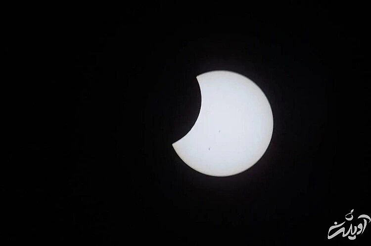 تصویری که فضانورد ایرانی از خورشیدگرفتگی ثبت کرد